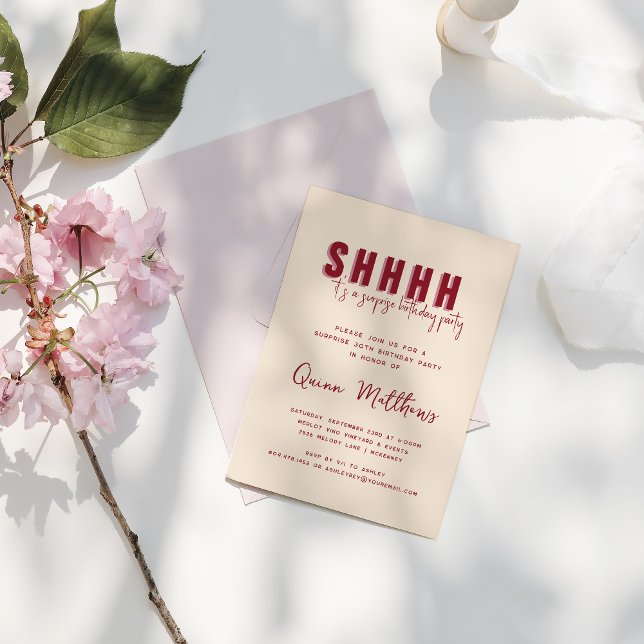 Invitación de Fiesta de Cumpleaños Sorpresa (Subido por el creador)