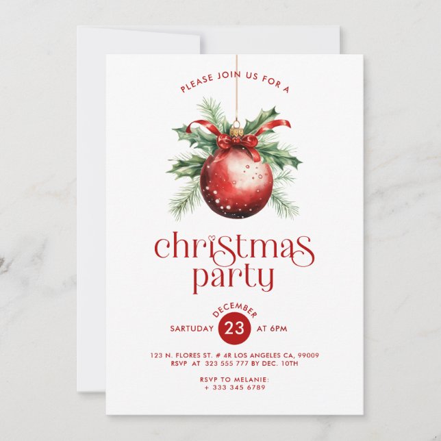 Invitación de fiesta de decoración con tema de Nav (Anverso)