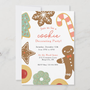 Invitación de fiesta de decoración de cookies