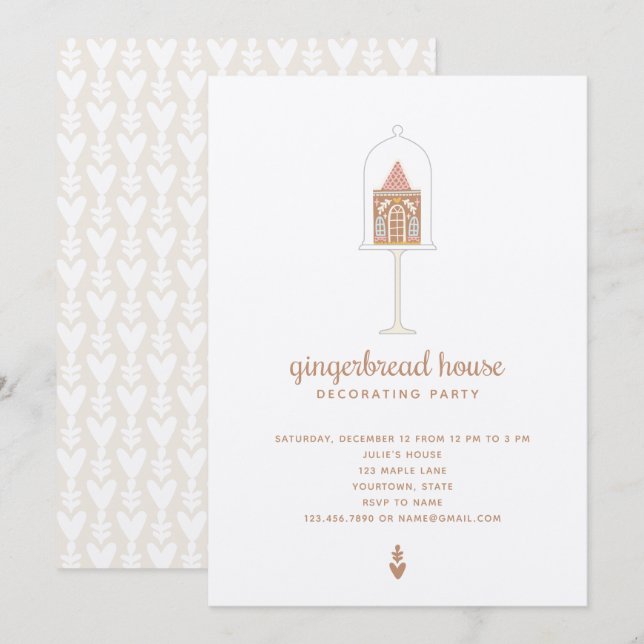 Invitación de fiesta de decoración de la casa de l (Anverso / Reverso)