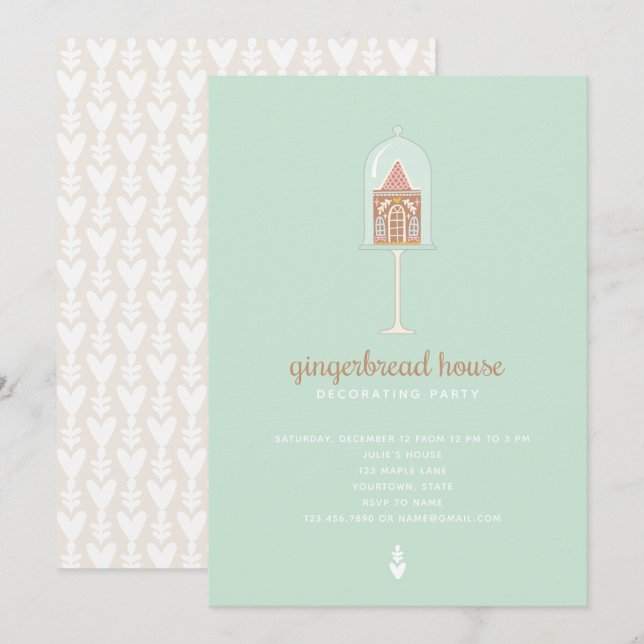 Invitación de fiesta de decoración de la casa de l (Anverso / Reverso)