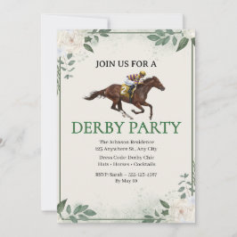 Invitación de fiesta de derby de carreras de cabal