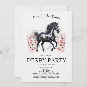 Invitación de fiesta de Derby para correr por las 