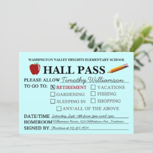 Invitación de fiesta de descanso del profesor de P