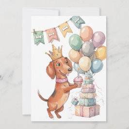 Invitación de fiesta de descarga digital Princesa 
