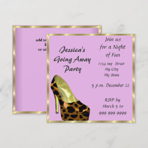 Invitación de fiesta de despedida adiós Rosa