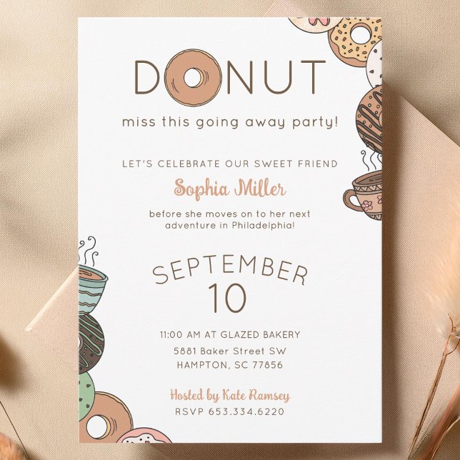 Invitación de Fiesta de Despedida de Cute Donuts (Subido por el creador)