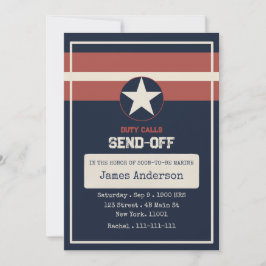 Invitación de fiesta de despedida militar