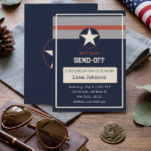 Invitación de fiesta de despedida militar Duty Cal
