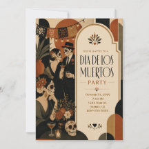 Invitación de fiesta de Día de los Muertos