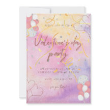 Invitación de fiesta de Día de San Valentín de tem