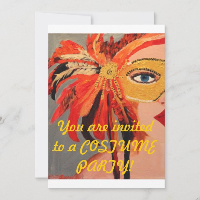 Invitación de fiesta de disfraces (Anverso)