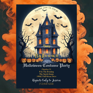 Invitación de fiesta de disfraces de Halloween de