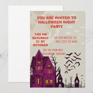 Invitación de fiesta de disfraces de Halloween en