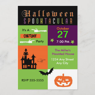 Invitación de fiesta de disfraces de Halloween Fie
