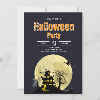 Invitación de fiesta de disfraces de Halloween Hap
