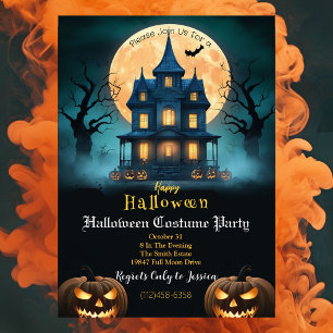 Invitación de fiesta de disfraces de Halloween M