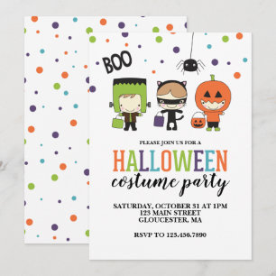 Invitación de fiesta de disfraces de Halloween par