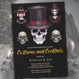 Invitación de fiesta de disfraces de Halloween y c