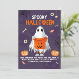 Invitación de fiesta de disfraces de moda de Hallo