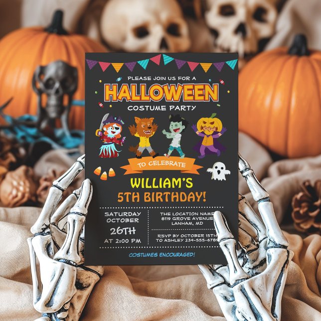 Invitación de fiesta de disfraces para niños de Ha (Subido por el creador)