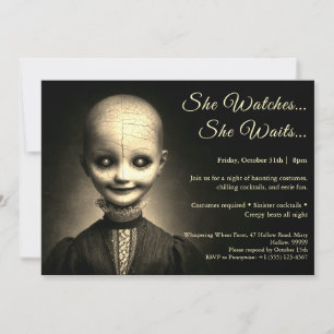 Invitación de fiesta de disfraz de Halloween de mu