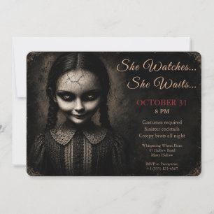 Invitación de fiesta de disfraz de Halloween de mu