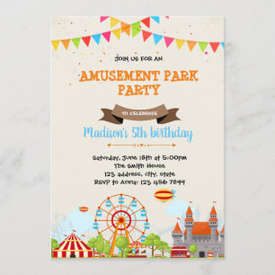 Invitación de fiesta de diversión de cuta