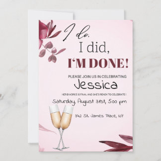 Invitación de Fiesta de divorcio