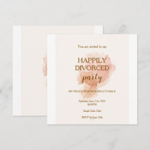 Invitación de fiesta de divorcio feliz elegante y