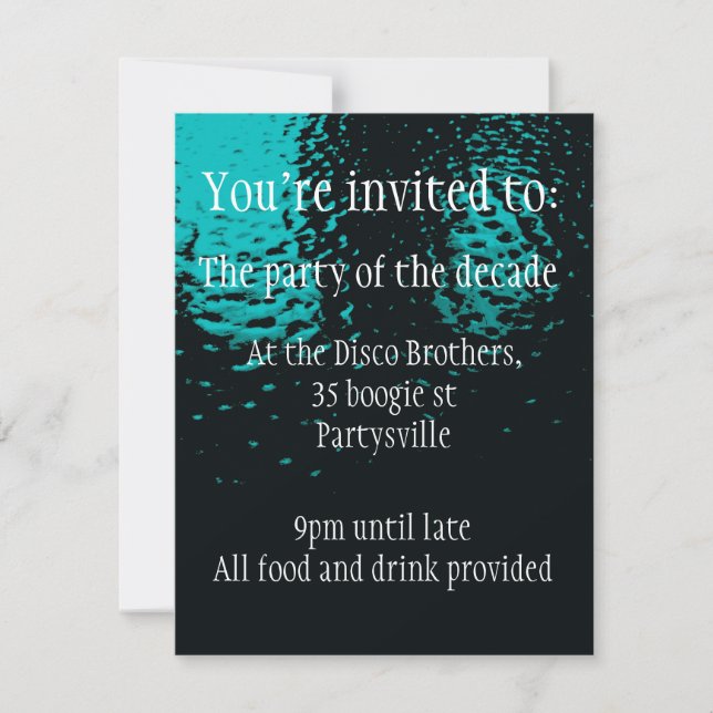 Invitación de fiesta de doble cara para cualquier  (Anverso)
