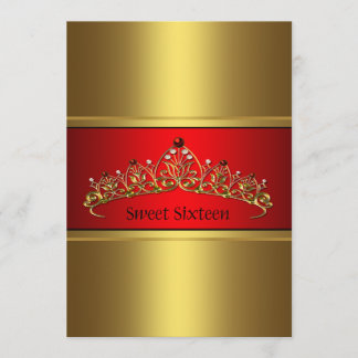 Invitación de fiesta de dulces dieciséis Corona de