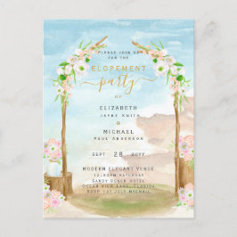 Invitación de Fiesta de Elopement Costal Beach BUD