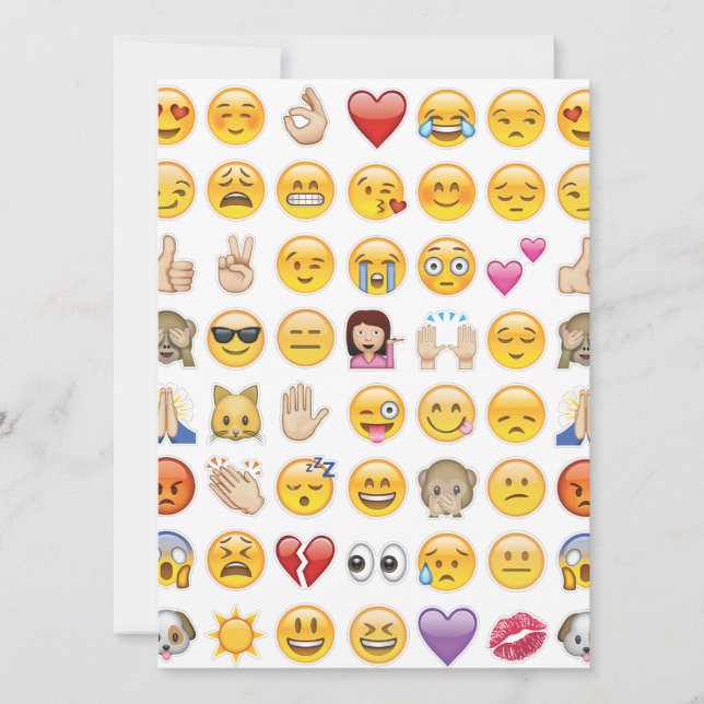 invitación de fiesta de emoji (Anverso)