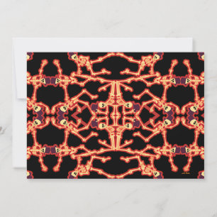 Invitación de fiesta de esqueletos bailarines