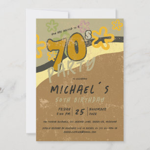 Invitación de fiesta de estilo vintage de los años