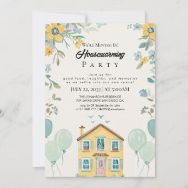 Invitación de Fiesta de Estreno Floral Nueva Casa