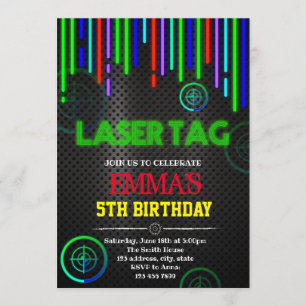 Invitación de fiesta de etiquetas láser