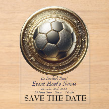 Invitación de fiesta de evento de fútbol