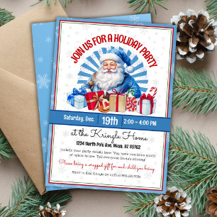 Invitación de fiesta de feriado de los Navidades d
