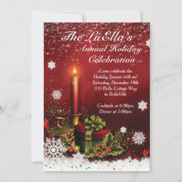 Invitación de fiesta de feriado de navidades