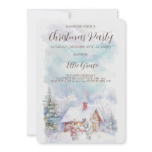 Invitación de fiesta de feriado de navidades