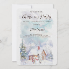 Invitación de fiesta de feriado de navidades