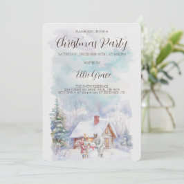 Invitación de fiesta de feriado de navidades