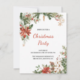 Invitación de fiesta de feriado de navidades