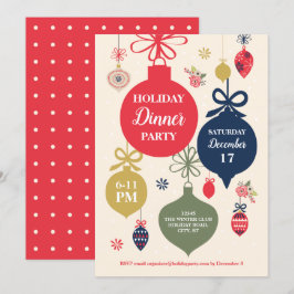 Invitación de fiesta de feriado para Navidades de