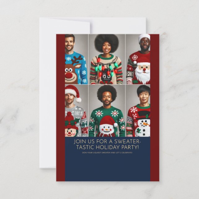 Invitación de fiesta de feriado para Navidades sué (Anverso)