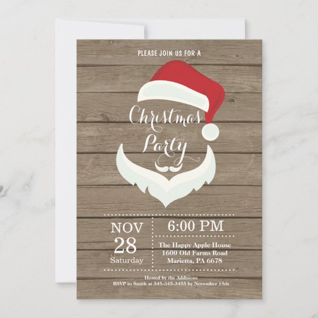 Invitación de fiesta de fiesta de navidades a Sant (Anverso)