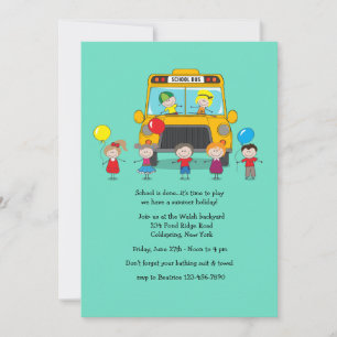 Invitación de fiesta de fin de clases