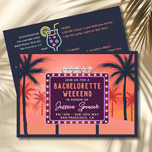 Invitación de fiesta de fin de semana de soltera r